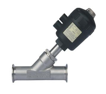 氣動快裝角座閥